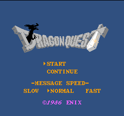 Dragon Quest (Japan) Title Screen